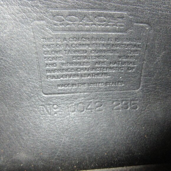 COACH Vintage Black Leather Flap TurnLock Messenger Handbag NO STRAP - Picture 10 of 10